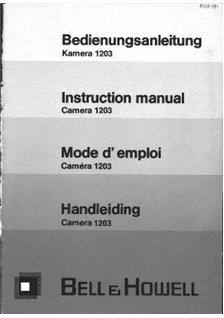 Bell and Howell 1203 manual. Camera Instructions.
